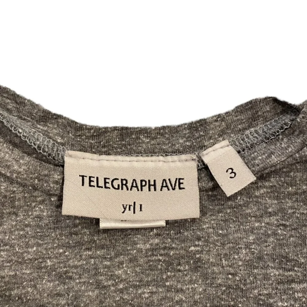 Telegraph Ave Sz 3 Grey Tunic Top